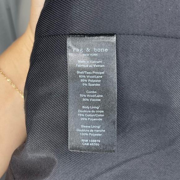 Rag & Bone Fletcher Blazer Navy Size 4 - Picture 7 of 8